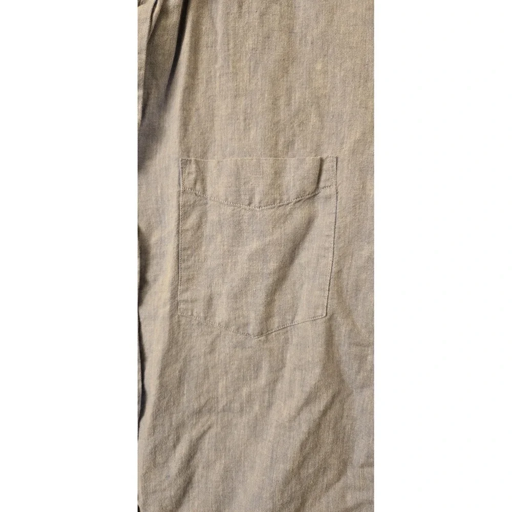 Banana Republic Mens Linen Blend‎ Button Up Shirt Sz Large 16/16.5 Preppy Career